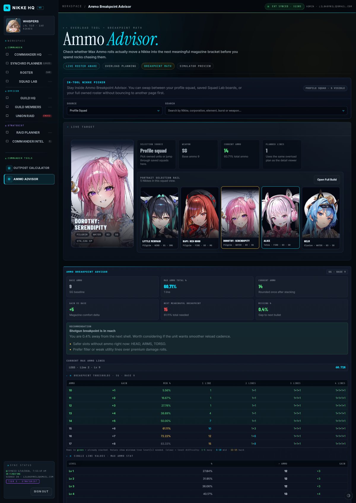 Ammo Advisor